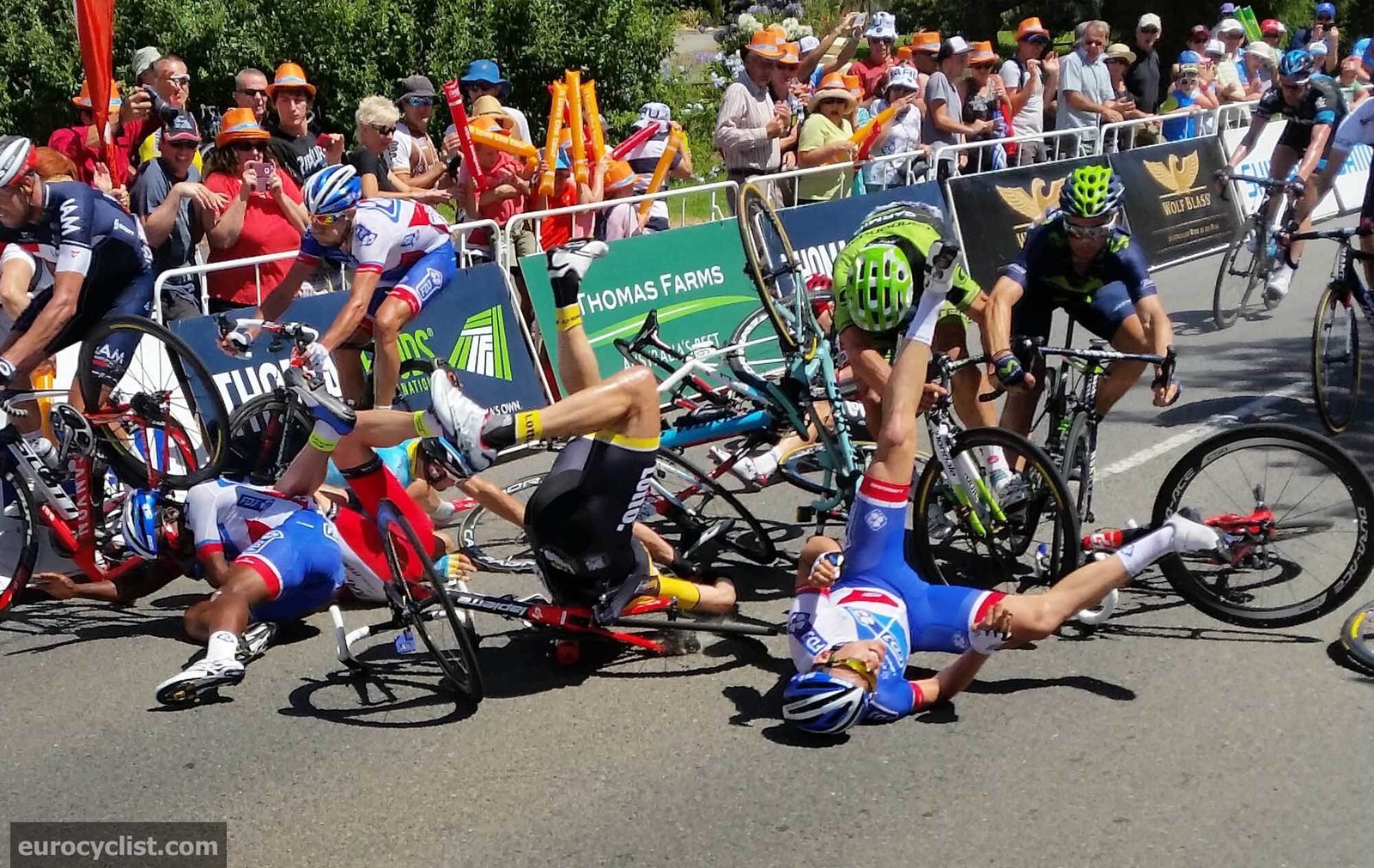 Tour Down Under Stage 4 Crash